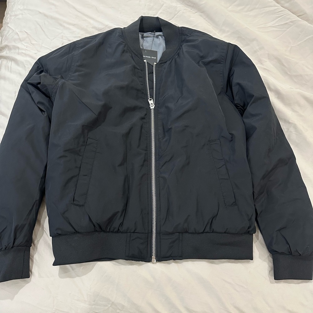 Black oversized Bomber Jacket